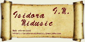 Isidora Midušić vizit kartica